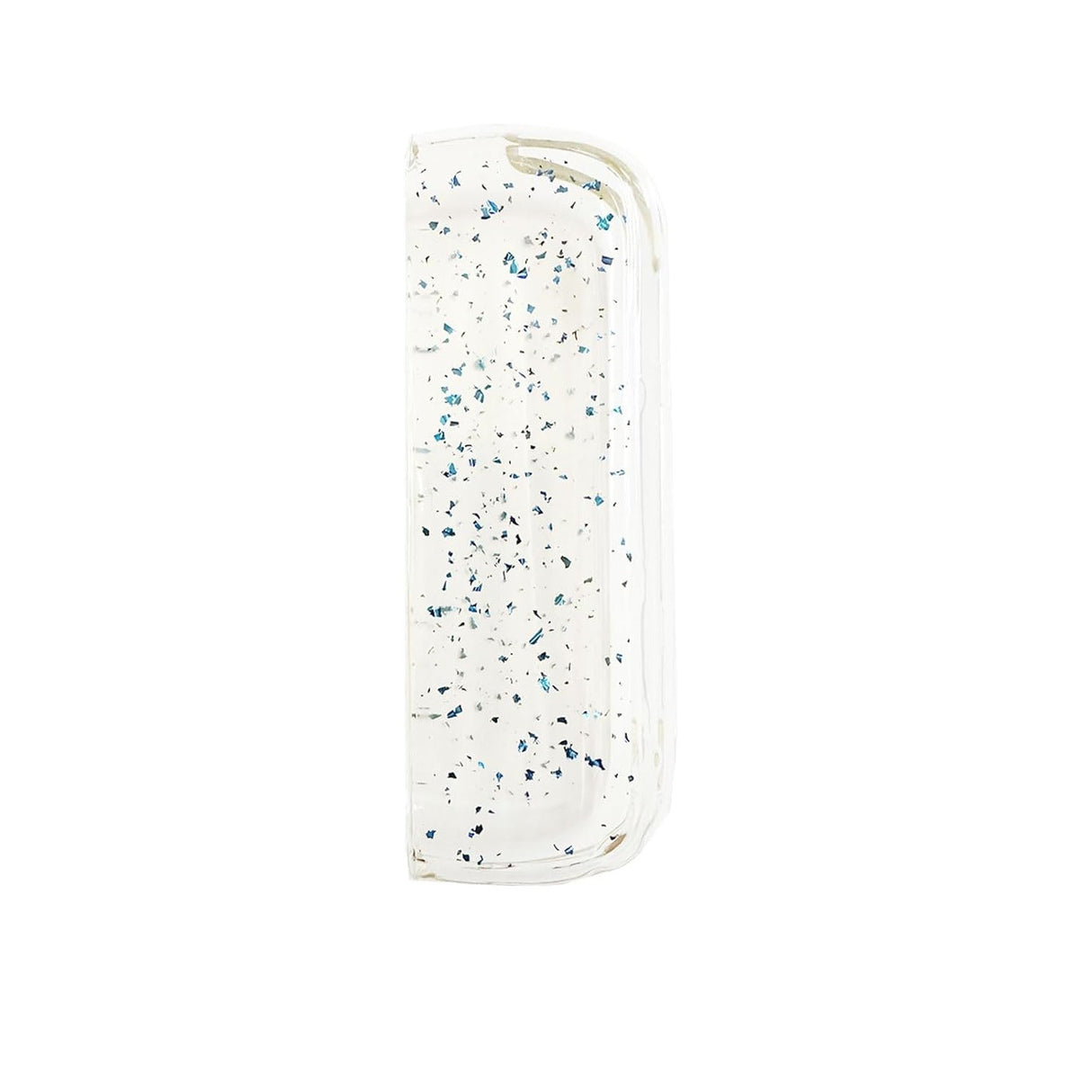 Husa Flippy pentru IQOS Iluma, de Protectie, Anti Soc si Zgarieturi, din Plastic, 12.5 x 4.2 x 2.6 cm, Transparent cu Sclipici Albastru - vivimall.ro