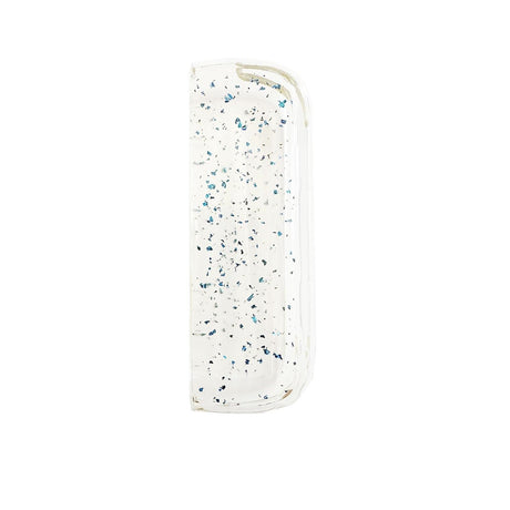 Husă transparentă cu sclipici albastru pentru IQOS Iluma, vedere frontală, plastic 12.5 x 4.2 x 2.6 cm