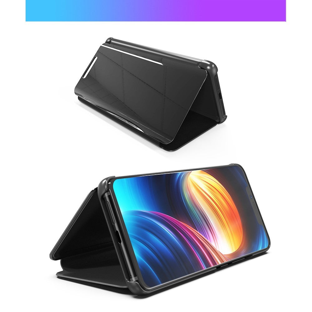 Husa Huawei Mate 20 Flip Cover Oglinda Negru - vivimall.ro