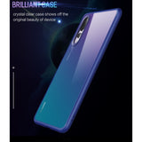 Husa Huawei P20 Pro Transparent cu Margini Albastre - vivimall.ro