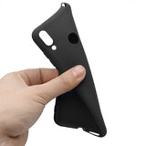 Husa Huawei Y7 2019 Liquid Silicone Case Negru - vivimall.ro