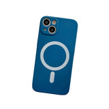 Husa MagSafe pentru Apple iPhone 13, Silicon, Protectie pentru camera, Magnetica, Incarcare Wireless,  Flippy, Albastru - vivimall.ro