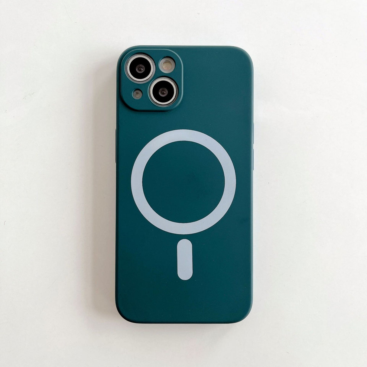 Husa MagSafe pentru Apple iPhone 12 Pro, Silicon, Protectie pentru camera, Magnetica, Incarcare Wireless,  Flippy, Verde - vivimall.ro