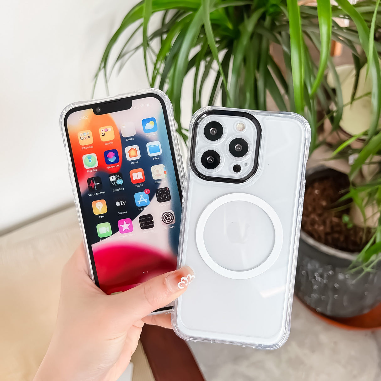 Husa MagSafe Silicone pentru iPhone 13, Flippy, Transparenta, Magnetica, Extra Protectie Camera Negru - vivimall.ro