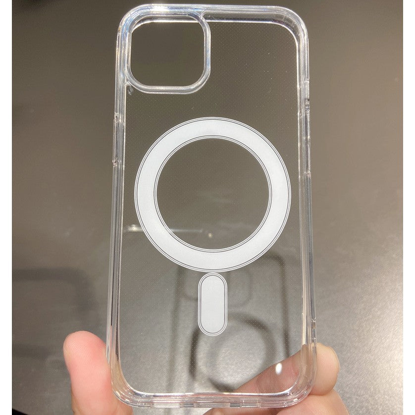 Husa MagSafe Silicone pentru iPhone 14 Plus, Flippy, Transparenta - vivimall.ro