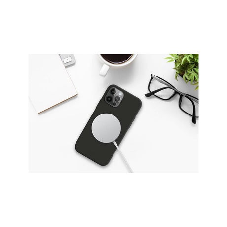 Husa protectie Flippy pentru iPhone 14 Pro Mag Safe, 2 in 1 incarcare si magnet, Soft silicone, Verde - vivimall.ro