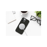 Husa protectie Flippy pentru iPhone 12/12 Pro Mag Safe, 2 in 1 incarcare si magnet, Soft silicone, Negru - vivimall.ro