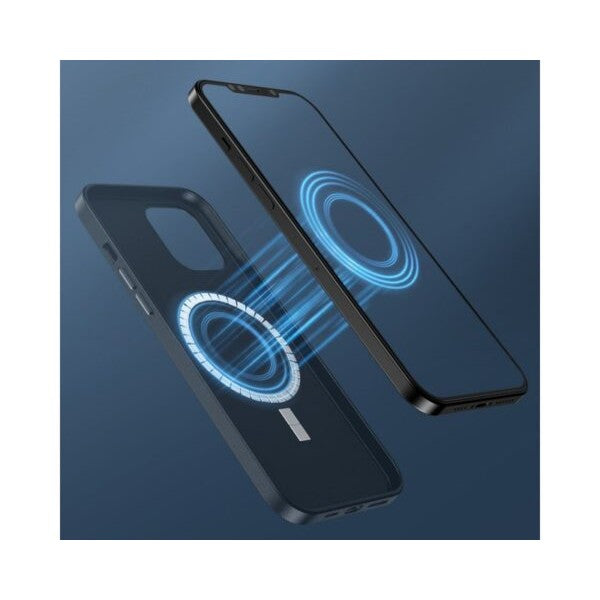 Husa protectie Flippy pentru iPhone 13 Mag Safe, 2 in 1 incarcare si magnet, Soft silicone, Negru - vivimall.ro