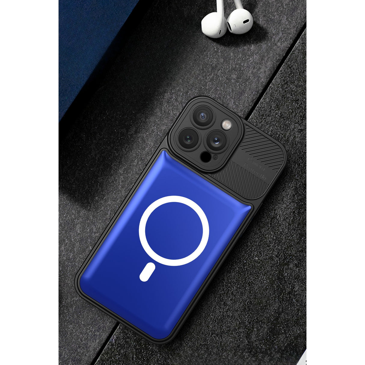 Husa pentru Apple iPhone 12 Pro MagSafe, Urban Armor, Flippy, Albastru, suport magnetic - vivimall.ro