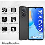 Husa Matte TPU pentru Huawei NOVA 9 SE, Flippy, Silicon Slim, Protectie Antisoc, Negru - vivimall.ro