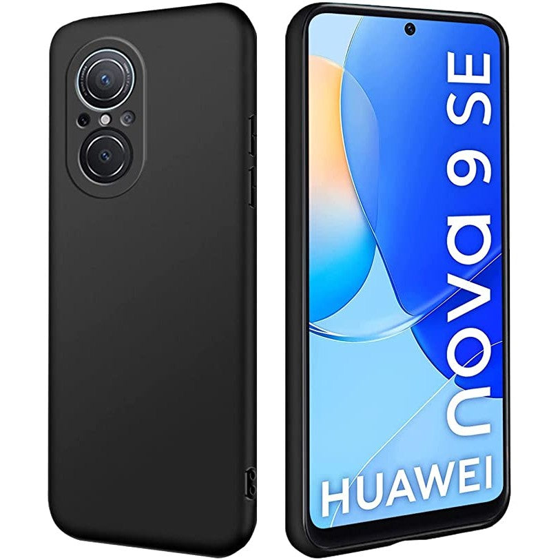 Husa Matte TPU pentru Huawei NOVA 9 SE, Flippy, Silicon Slim, Protectie Antisoc, Negru - vivimall.ro