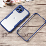 Husa Max Defence pentru iPhone 11, Albastru, Fata Dubla Transparenta, Protectie Antisoc Full 360 ( fata, spate, margini ), Flippy - vivimall.ro