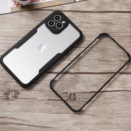 Husa Max Defence pentru Samsung Galaxy A53 5G, Bumper Negru, Fata Dubla Transparenta, Protectie Antisoc Full 360 ( fata, spate, margini ), Flippy - vivimall.ro