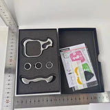 Husa Metalica Compatibila cu iPhone 15 Pro Max, Protectie pentru Colturile Telefonului si Camera, Lentile pentru Obiective, Aliaj, Antisoc, Antizgariere, Argintiu - vivimall.ro