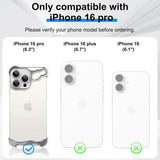 Husă metalică iPhone 16 Pro montată pe telefon, profil subțire argintiu, vedere spate