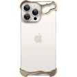 Husa Metalica Compatibila cu iPhone 16 Pro, Vivimall, Protectie pentru Colturile Telefonului si Camera, Aliaj, Antisoc, Antizgariere, Auriu - vivimall.ro