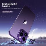 Set complet husă metalică edgeless iPhone 16 culoare mov, toate cele trei componente expuse