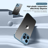 Set husă metalică iPhone 16 albastru edgeless – cele 3 componente afișate separat