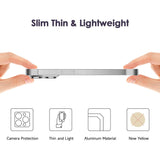 Husă metalică Edgeless iPhone 16 Pro Max, protecție antișoc colțuri, unghi lateral