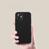 Husa pentru Samsung Galaxy A03 4G, Flippy, Liquid Silicone, cu Microfibra pe interior, Protectie Antisoc, Negru - vivimall.ro