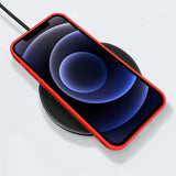 Husa pentru Samsung Galaxy A03 4G, Flippy, Liquid Silicone, cu Microfibra pe interior, Protectie Antisoc, Rosu - vivimall.ro