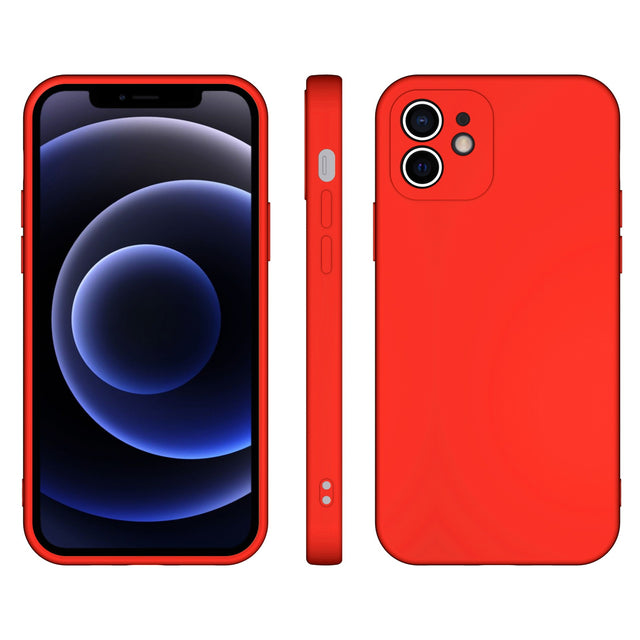 Husa pentru Samsung Galaxy A03 4G, Flippy, Liquid Silicone, cu Microfibra pe interior, Protectie Antisoc, Rosu - vivimall.ro