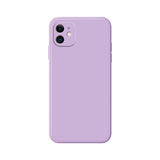 Husa pentru Apple iPhone 14 Flippy, Liquid Silicone, cu Microfibra pe interior, Protectie Antisoc, Grass purple, Mov - vivimall.ro