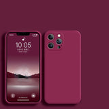 Husa pentru Apple iPhone 14 Plus Flippy, Liquid Silicone, cu Microfibra pe interior, Protectie Antisoc, Wine red, Claret - vivimall.ro