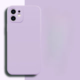 Husa pentru Apple iPhone 14 Plus Flippy, Liquid Silicone, cu Microfibra pe interior, Protectie Antisoc, Grass purple, Mov - vivimall.ro