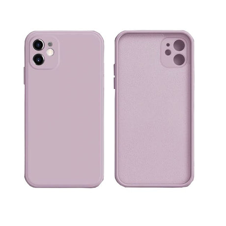 Husa pentru Apple iPhone 14 Plus Flippy, Liquid Silicone, cu Microfibra pe interior, Protectie Antisoc, Grass purple, Mov - vivimall.ro