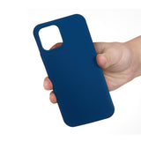 Husa pentru Apple iPhone 14 Pro Flippy, Liquid Silicone, cu Microfibra pe interior, Protectie Antisoc, Blue Royal, Albastru inchis - vivimall.ro