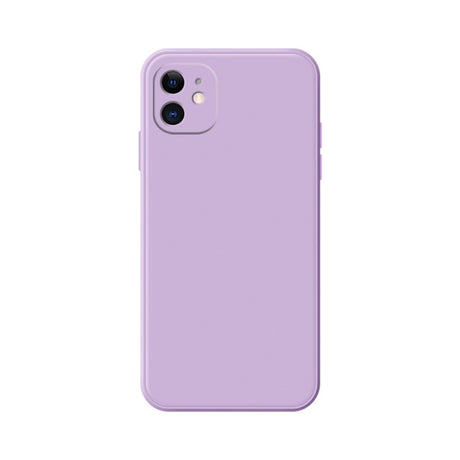 Husa pentru Apple iPhone 14 Pro Flippy, Liquid Silicone, cu Microfibra pe interior, Protectie Antisoc, Grass purple, Mov - vivimall.ro