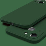 Husa pentru Apple iPhone 14 Pro Max Flippy, Liquid Silicone, cu Microfibra pe interior, Protectie Antisoc, Dark Green, Verde inchis - vivimall.ro