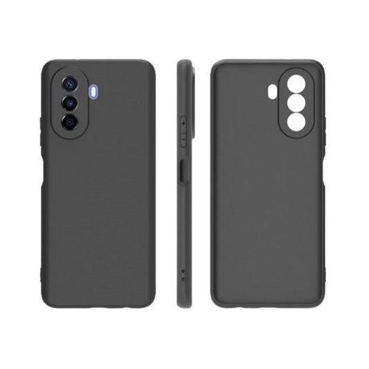 Husa pentru Huawei Huawei Y90, Vivimall, Liquid Silicone, cu Microfibra pe interior, Protectie Antisoc, Negru - vivimall.ro