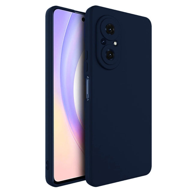 Husa pentru Huawei NOVA 9 SE, Flippy, Liquid Silicone, cu Microfibra pe interior, Protectie Antisoc, Navy Blue - vivimall.ro