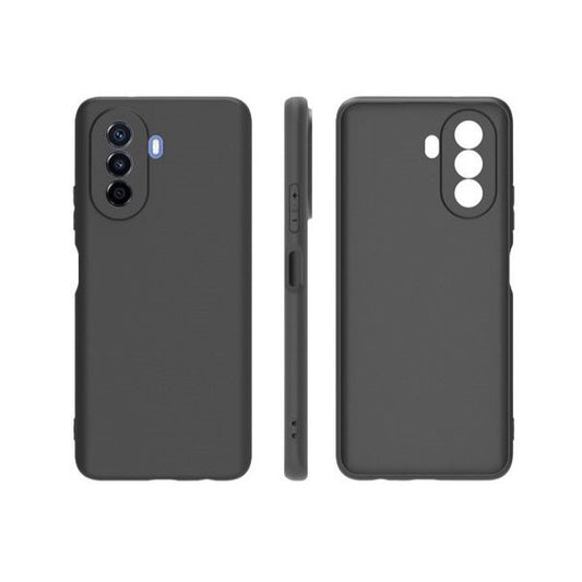 Husa pentru Huawei NOVA Y70, Vivimall, Liquid Silicone, cu Microfibra pe interior, Protectie Antisoc, Negru - vivimall.ro