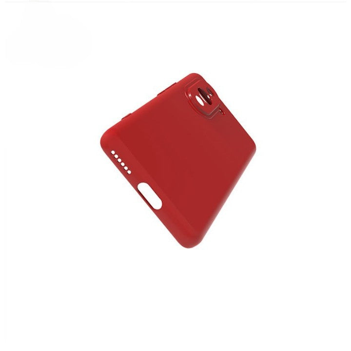 Husa pentru Huawei NOVA Y70, Flippy, Liquid Silicone, cu Microfibra pe interior, Protectie Antisoc, Rosu - vivimall.ro