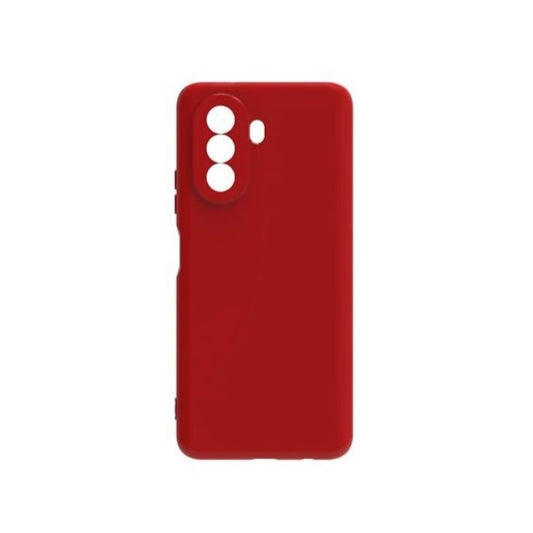 Husa pentru Huawei Y90, Vivimall, Liquid Silicone, cu Microfibra pe interior, Protectie Antisoc, Rosu - vivimall.ro