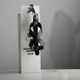 Husa pentru Kendama, Flippy, Husa de Depozitare pentru Kendama, din Piele Ecologica, Catarama cu Agatare pentru Transportare, Model Breloc 8, 12 x 6 cm, Negru