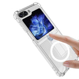 Detaliu decupaje husă Samsung Galaxy Z Flip6, porturi și butoane accesibile, TPU Acrilic