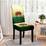 Husa pentru Scaun, Flippy, Tematica Craciun, Model 1 Clopotei, Verde/Auriu - vivimall.ro