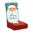 Husa pentru scaun, Vivimall, Tematica Craciun, Model 3 Merry Christmas, Alb/Albastru - vivimall.ro