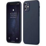 Husa protectie compatibila cu Apple iPhone 11 Liquid Silicone Case Albastru Inchis - vivimall.ro