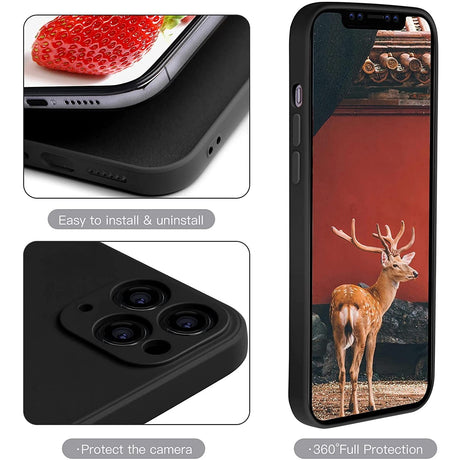Husa protectie compatibila cu Apple iPhone 11 Pro Liquid Silicone Case Negru - vivimall.ro