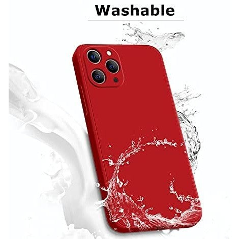 Husa protectie compatibila cu Apple iPhone 11 Pro Max Liquid Silicone Case Rosu - vivimall.ro