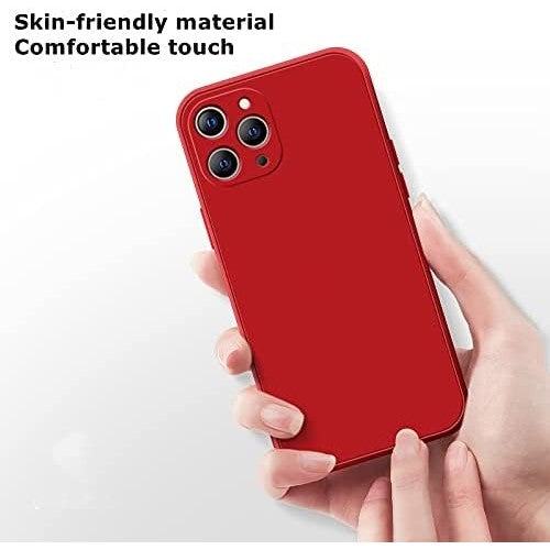 Husa protectie compatibila cu Apple iPhone 11 Pro Max Liquid Silicone Case Rosu - vivimall.ro