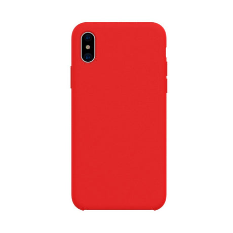Husa protectie compatibila cu Apple iPhone X/XS Liquid Silicone Case Rosu - vivimall.ro