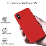 Husa protectie compatibila cu Apple iPhone X/XS Liquid Silicone Case Rosu - vivimall.ro