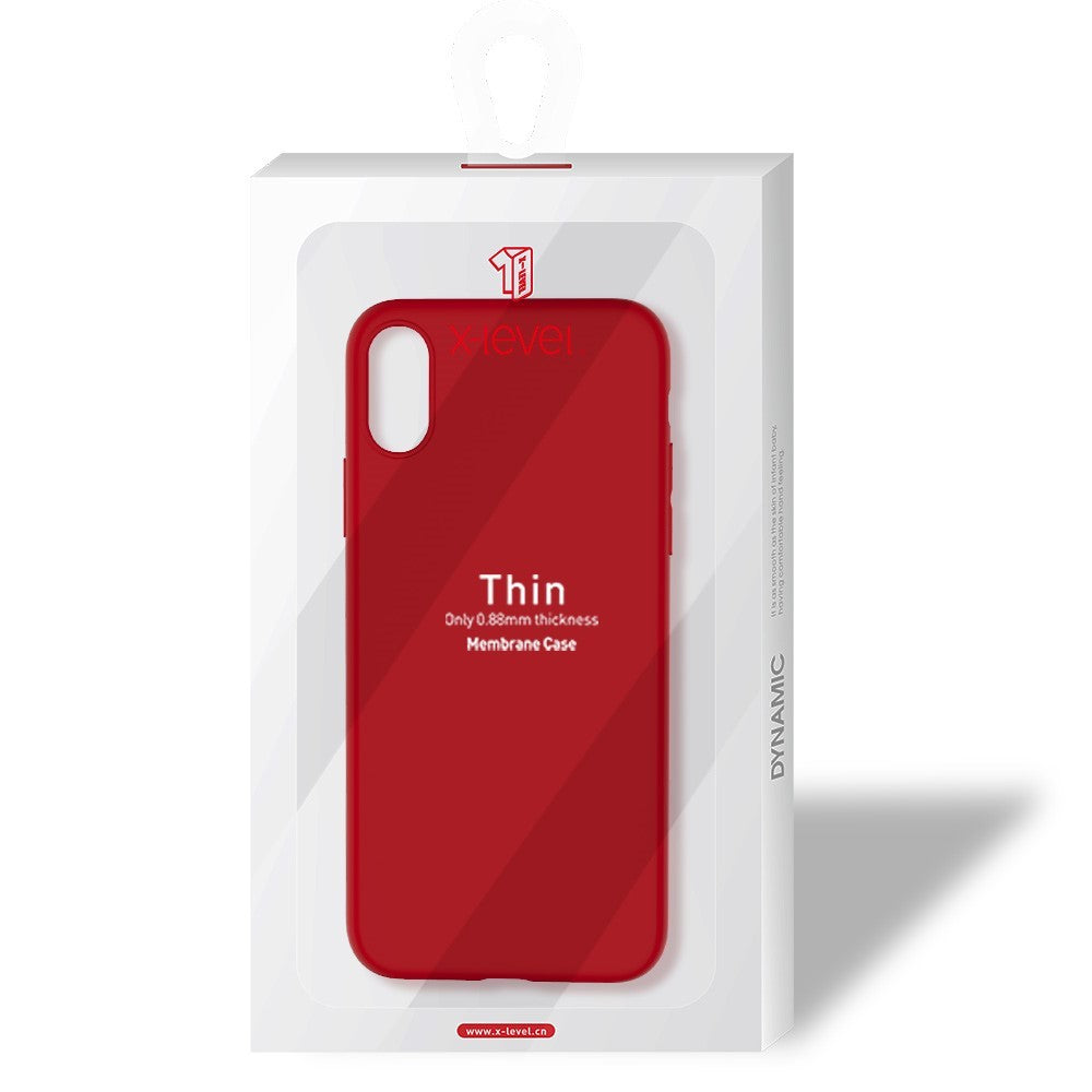 Husa protectie compatibila cu Apple iPhone X/XS Liquid Silicone Case Rosu - vivimall.ro