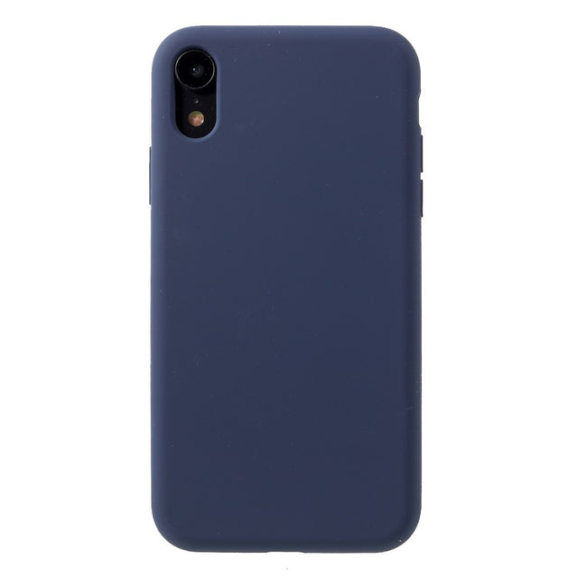 Husa protectie compatibila cu Apple iPhone XR Liquid Silicone Case Albastru inchis - vivimall.ro